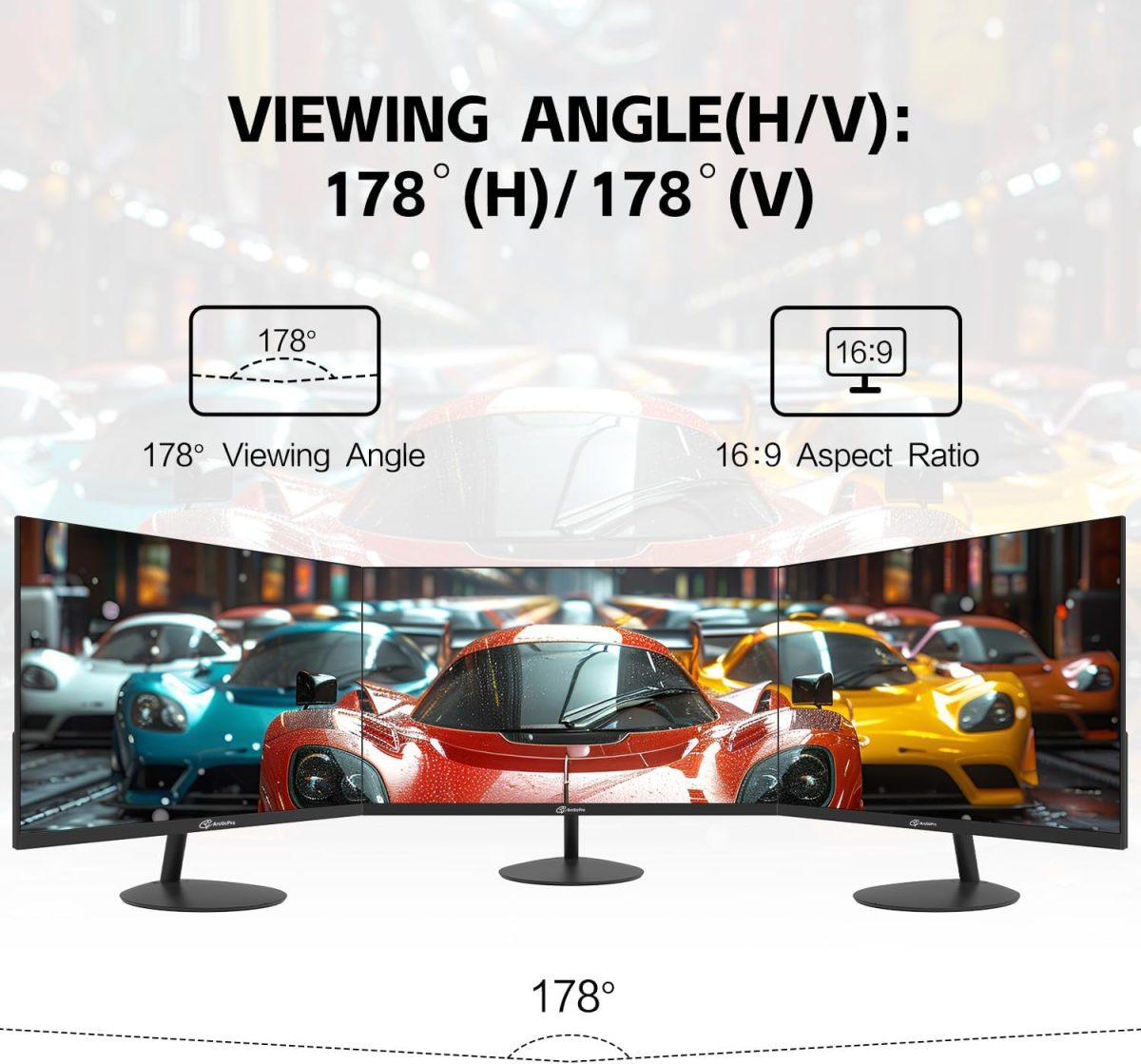 22 inch Class Thin Full HD (1920 x 1080p) Computer Monitor, 100Hz Refresh Rate, 3-Sided Frameless, Ultra Slim, VESA, LowBlue Mode, Tilt Adjust, HDMI *1, VGA*1 - Image 5