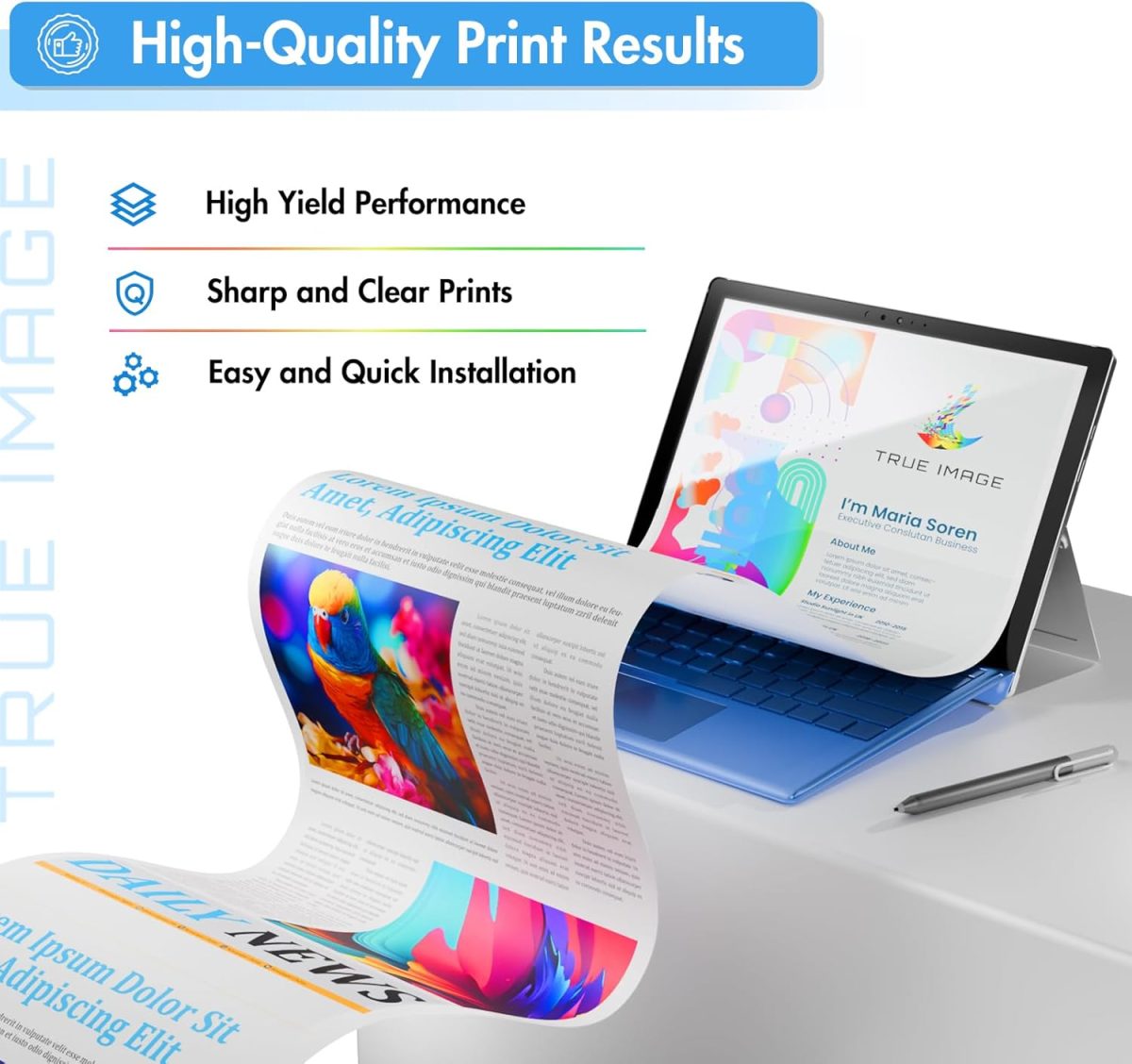 206X Toner Cartridges 4 Pack High Yield: MFP M283cdw M255dw M283fdw 206A Set Compatible Replacement for HP 206X for HP Color Laserjet Pro MFP M283fdw M283cdw M283 Printer Ink (with Chip -B/C/Y/M) - Image 6