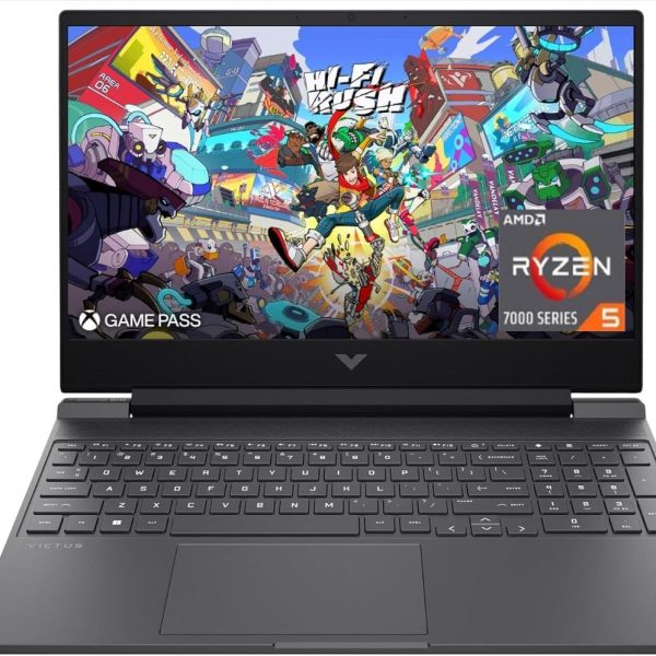 HP Victus 15.6" 144Hz FHD Gaming Laptop,AMD Ryzen 5 7535HS,16GB DDR5 RAM,1TB SSD,AMD Radeon RX 6550M,Beats RTX 2050,Backlit Keyboard,Windows11 Pro, Mica Silver