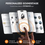 DOQAUS Over Ear Bluetooth Headphones Wireless, 90H Playtime, BT 5.4, 9 EQ Modes, HiFi Deep Bass, Movie & Sleep Mode, White Noises w/App Control, Memory Foam Cups for Travel, Gym, Workout, PC, Phone - Image 4