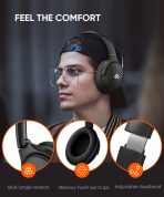 INFURTURE Upgrade Active Noise Cancelling Headphones, H1 Wireless Over Ear Bluetooth Headphones, Deep Bass Headset, Low Latency, Memory Foam Ear Cups,90H Playtime - Image 6