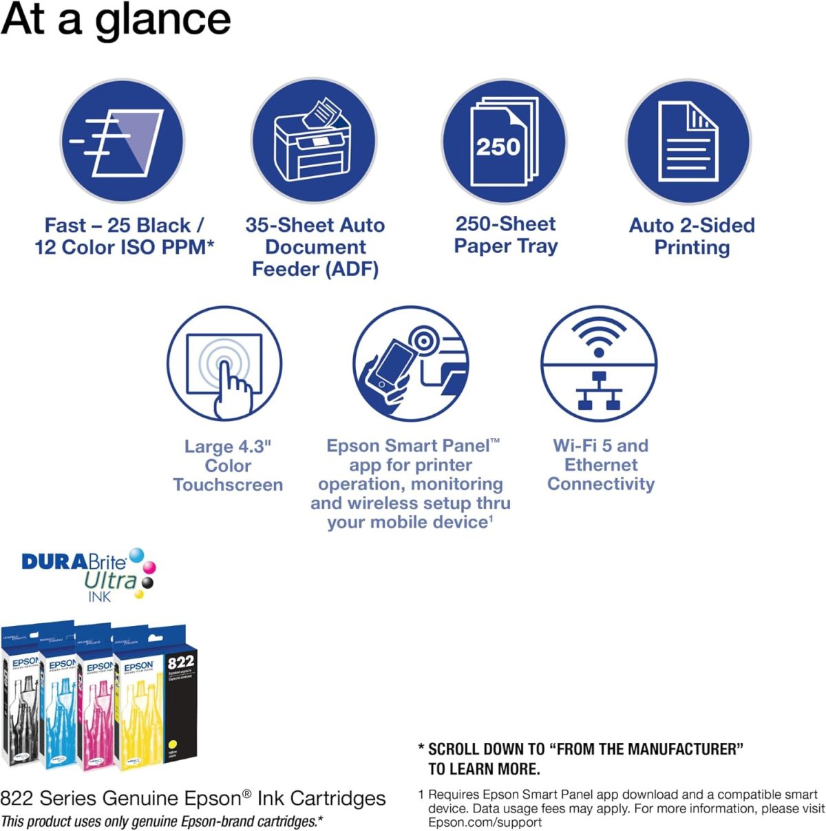 Epson® Workforce® Pro WF-4820 Wireless Color Inkjet All-In-One Printer, Black, Large - Image 3