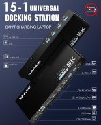 WAVLINK Pro Dual 4K@60Hz Universal Docking Station | USB 3.0/Type-C Laptop Dock for Mac & Windows | 2 HDMI/DP Monitors, Gigabit Ethernet, 6 USB 3.0 | Home Office & Multi-Screen Productivity. - Image 2