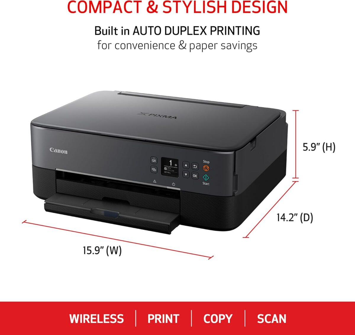 Canon PIXMA TS6420a All-in-One Wireless Inkjet Printer [Print, Copy, Scan], Works with Alexa - Image 2