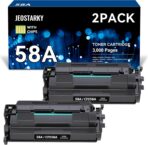 Compatible Toner Cartridge Replacement for HP 58A CF258A 58X CF258X (with chip) 58A CF258A Toner Cartridge Black for Laserjet Pro MFP M428fdw M404n M428fdn M404dn M430 Printer(2 Black)