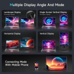 2025 Upgraded Laptop screen extender, 16.1" FHD 1200P, 360° Rotating, Plug&Play, Ultra-Thin Zero Frame, Detachable Stand, portable monitor for laptop, Travel Monitor for Laptop/PC/Mac/Phone - Image 6