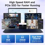 NIMO 15.6" IPS FHD-Business-Laptop, Intel 6 Core i3-1215U 8GB RAM 256GB SSD (Beat i5-1135G7, Up to 4.4GHz) Computer with Backlit Keyboard Fingerprint 65W Type C Wi-Fi 6 Numpad Win 11 - Image 2