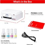 Canon Megatank G3290 All-in-One Wireless Supertank [Megatank] Printer | Print, Copy Scan | Mobile Printing |2.7" LCD Color Touchscreen | Auto Duplex - Image 10