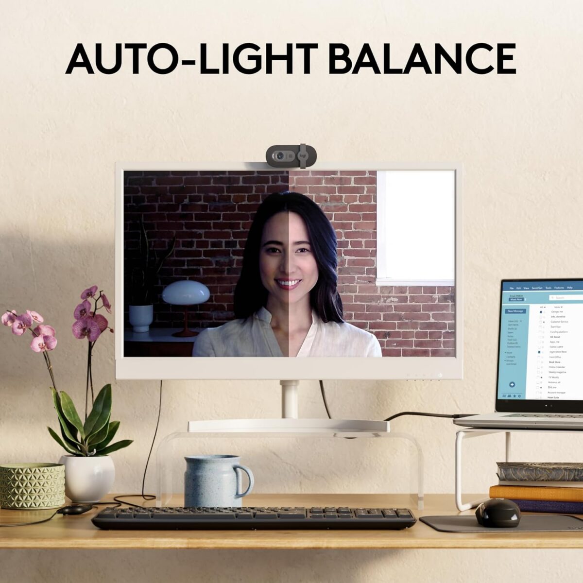Logitech Brio 101 Full HD 1080p Webcam for Meetings, Streaming, Desktop, Laptop, PC - Built-in Mic, Shutter, USB-A, Teams, Zoom - Black - Image 3
