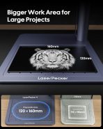 LaserPecker LP4 Dual-Laser Engraver, Portable 8K 240,000mm/min Engraving, Auto-Switch IR/Diode for Metal/Wood/Acrylic, Smart Screen Repeat & 160x120mm Area, Basic Set - Image 4