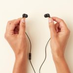 Amazon Basics Wired Earbuds with Microphone, In Ear Headphones, 3.5mm Jack, 4.2 ft long cable, S/M/L Ear Tips, Black - Image 5