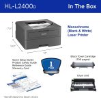 Brother HL-L2400D Compact Monochrome Laser Printer, USB Required (Cable not Included), Black & White Output | Includes Refresh Subscription Trial(1), (Renewed Premium) - Image 8