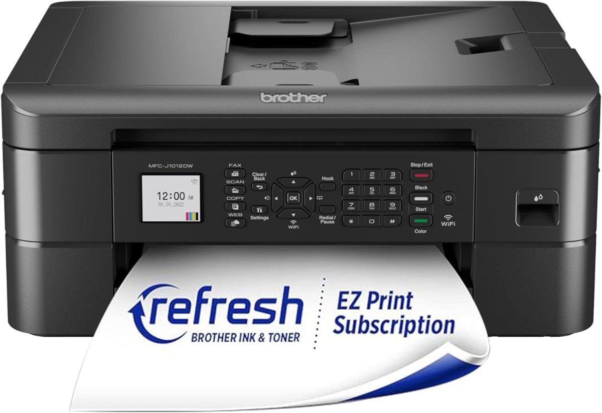 Brother MFC-J1012DW Wireless Colour Inkjet All-in-One Printer with Mobile Device and Duplex Printing, for Home Office and Personal Use, Refresh Subscription Ready - Image 1