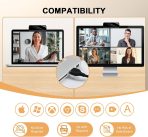 Webcam,1080P HD Webcam with Microphone, USB Computer Camera for Laptop & Desktop - Plug & Play, Stereo Sound, Auto Low-Light Correction, for Zoom/Skype/FaceTime/Teams/Webex, Streaming & Video Calls - Image 4