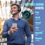 BERIBES Bluetooth Headphones Over Ear, 65H Playtime and 6 EQ Music Modes Wireless Headphones with Microphone, HiFi Stereo Foldable Lightweight Headsets, Deep Bass for Home Office Cellphone PC Ect. - Image 2