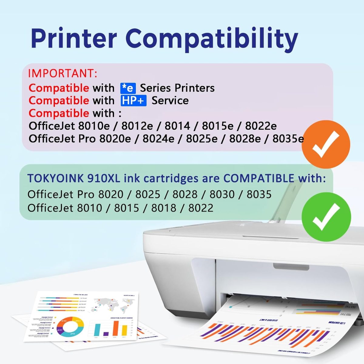 TOKYOINK 910XL Compatible Replacement for HP Ink 910XL Ink Cartridges Black Color Combo Pack for OfficeJet 8010 8010e 8015 8015e 8022 8022e OfficeJet Pro 8020 8020e 8025 8025e 8028 8028e 8035 8035e - Image 2