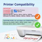 TOKYOINK 910XL Compatible Replacement for HP Ink 910XL Ink Cartridges Black Color Combo Pack for OfficeJet 8010 8010e 8015 8015e 8022 8022e OfficeJet Pro 8020 8020e 8025 8025e 8028 8028e 8035 8035e - Image 2