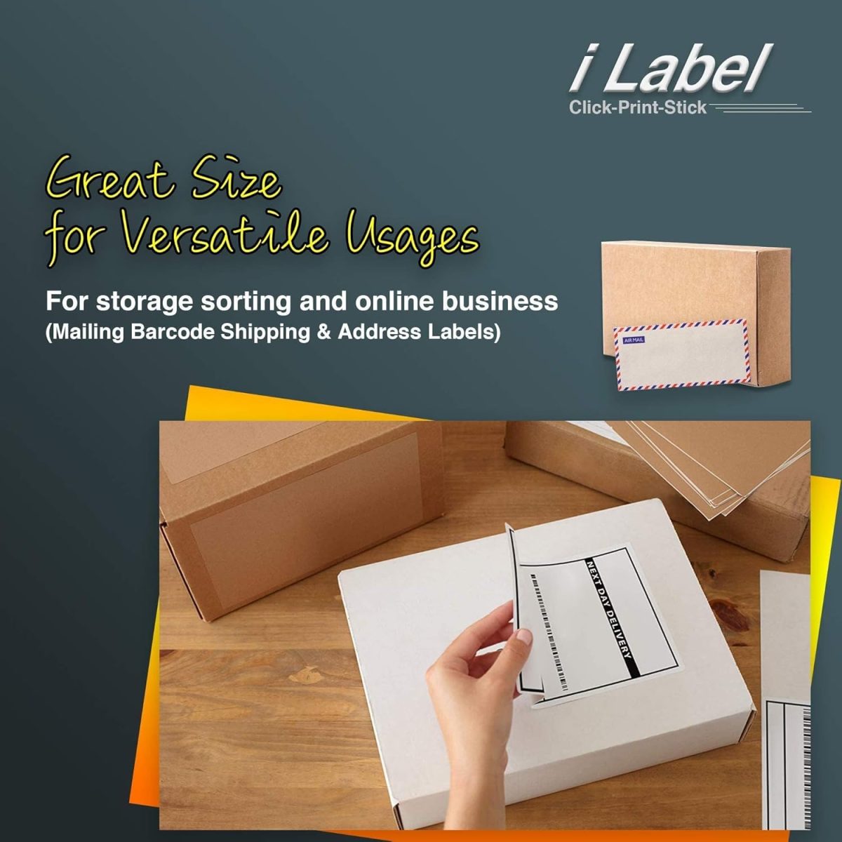 8.5" x 11" Full Sheet Label Sticker Paper for Laser & Inkjet Printers [100 Sheets,100 Labels] - Image 9