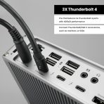 CalDigit TS4 Thunderbolt 4 Dock - 18 Ports, 98W Charging, 40Gb/s Thunderbolt 4, USB-A/C, 2.5GbE, 8K/6K Displays, Mac/PC/Chrome Compatible - Image 6
