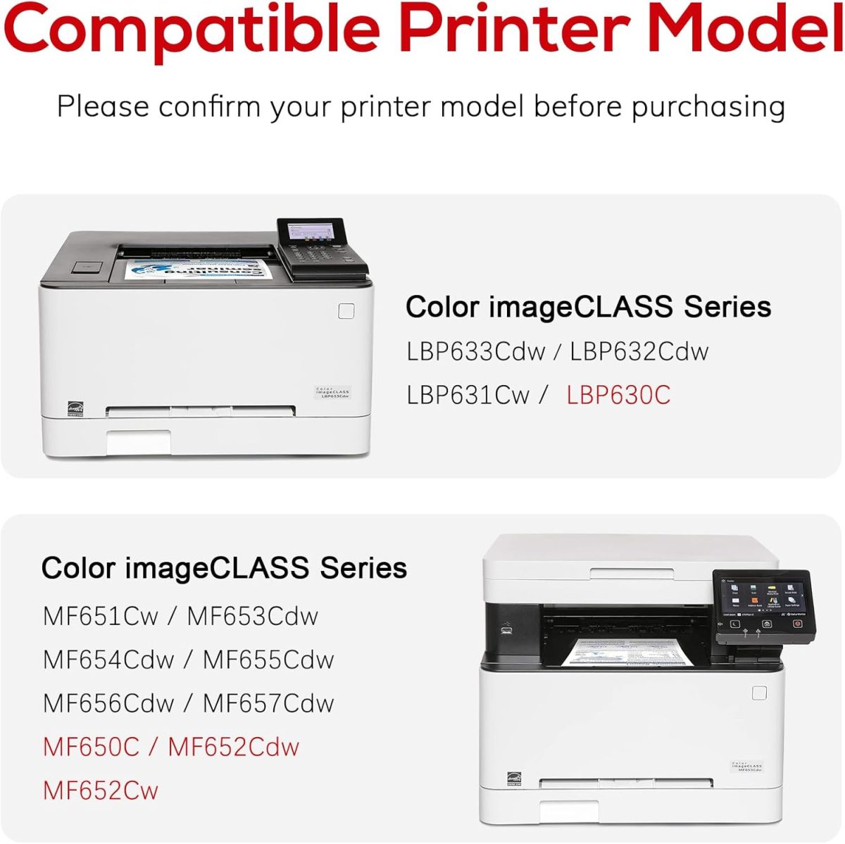 Compatible Canon 067H 067 Toner Cartridge Set Replacement for Canon 067H Compatible for Color ImageClass MF656Cdw LBP632Cdw MF654Cdw MF653Cdw LBP633Cdw MF650C LBP630C Printer (4 Pack) - Image 4