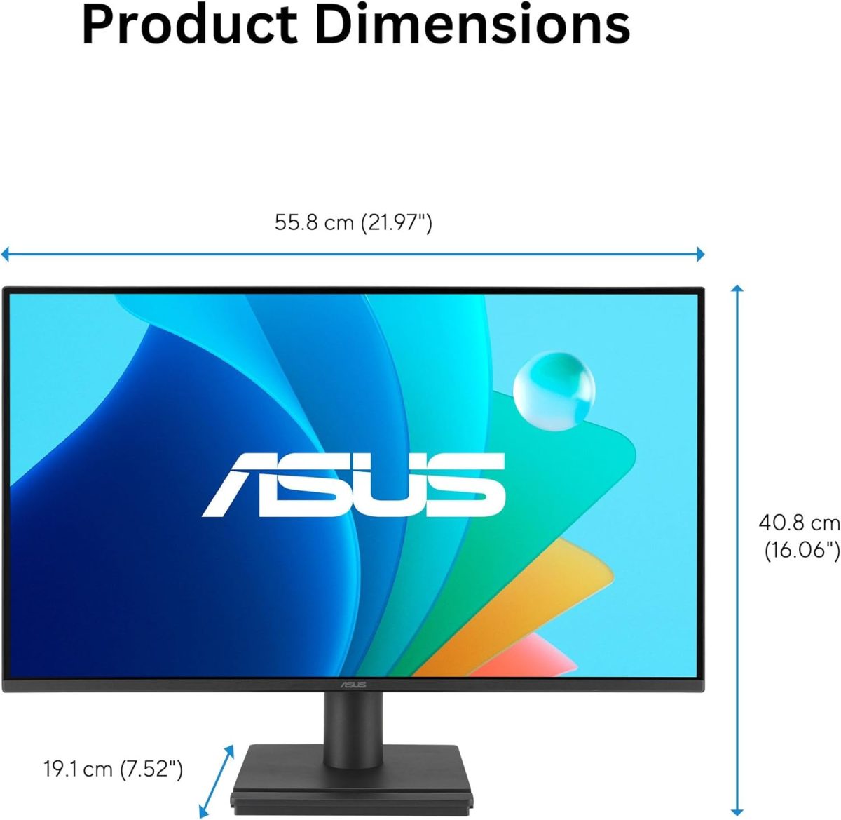 ASUS 24” (23.8-inch viewable) 1080P VA249HG Eye Care Monitor – IPS, Full HD, 99% sRGB, Frameless, 120Hz, Adaptive-Sync, 1ms, HDMI, VGA, Low Blue Light, Flicker Free, Wall Mountable, 3 yr Warranty - Image 8