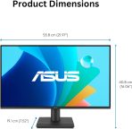 ASUS 24” (23.8-inch viewable) 1080P VA249HG Eye Care Monitor – IPS, Full HD, 99% sRGB, Frameless, 120Hz, Adaptive-Sync, 1ms, HDMI, VGA, Low Blue Light, Flicker Free, Wall Mountable, 3 yr Warranty - Image 8