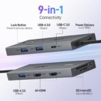 Acer USB C Docking Station Dual HDMI Monitor, Laptop Multiport Adapter with 4K HDMI, USB A&C 3.0 Ports, SD/Micro SD, 100W PD Charging, USBC Dock Compatible with Mac/Acer/Dell XPS/HP/Surface etc - Image 2