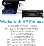 HP 58A Black Toner Cartridge | Works with HP LaserJet Enterprise M406 Series, MFP M430 Series, Pro M404 Series, M428 Series | CF258A - Image 2