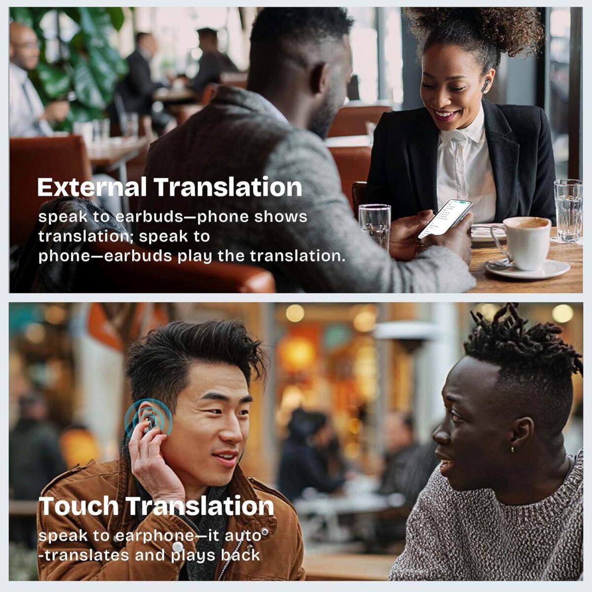 AI Translation Earbuds Real Time for 150 Languages,Translation Headphones with Bluetooth 5.4, Audifonos Traductores Ingls Espaol, 6 Translation Modes,Long Battery fit for Travel Business Learning - Image 7