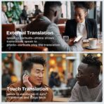 AI Translation Earbuds Real Time for 150 Languages,Translation Headphones with Bluetooth 5.4, Audifonos Traductores Ingls Espaol, 6 Translation Modes,Long Battery fit for Travel Business Learning - Image 7