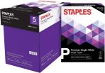 Staples Inkjet Paper – 8.5” x 11” Multipurpose, 24 lbs, 98Bright, 5-Reams/Carton