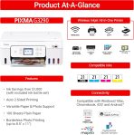Canon Megatank G3290 All-in-One Wireless Supertank [Megatank] Printer | Print, Copy Scan | Mobile Printing |2.7" LCD Color Touchscreen | Auto Duplex - Image 3