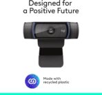 Logitech C920x HD Pro Webcam, Full HD 1080p/30fps Video, Clear Audio, HD Light Correction, PC Camera Webcam, Works with Skype, Zoom, Facetime, PC, Laptop, Mac, Tablet - Black - Image 7