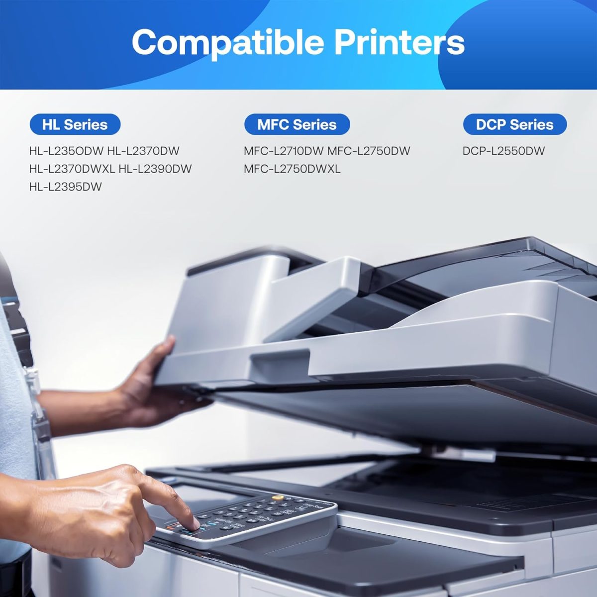 Compatible Toner Cartridge Replacement for Brother TN760 TN-760 TN730 with HL-L2350DW HL-L2370DW MFC-L2750DW DCP-L2550DW Printer (Black 4 Pack) - Image 2