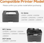 Compatible TN830XL TN830 Toner Replacement for Brother TN830XL TN830/XL/V Toner Work with HL-L2460DW HL-L2405W HL-L2400D HL-L2480DW MFC-L2820DW XL MFC-L2900DW DCP-L2640DW Printer (4 Black) - Image 2