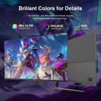 27 inch Gaming Monitor 100Hz Full HD 1920 x 1080P Computer Monitor Built-in Speakers with HDMI VGA Interface Eye Care Frameless Sync Visual Experience for Work Support Wall Mount （100 * 100mm） - Image 2