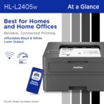 Brother HL-L2405W Wireless Compact Monochrome Laser Printer with Mobile Printing, Black & White Output | Includes Refresh Subscription Trial(1), Works with Alexa - Image 2