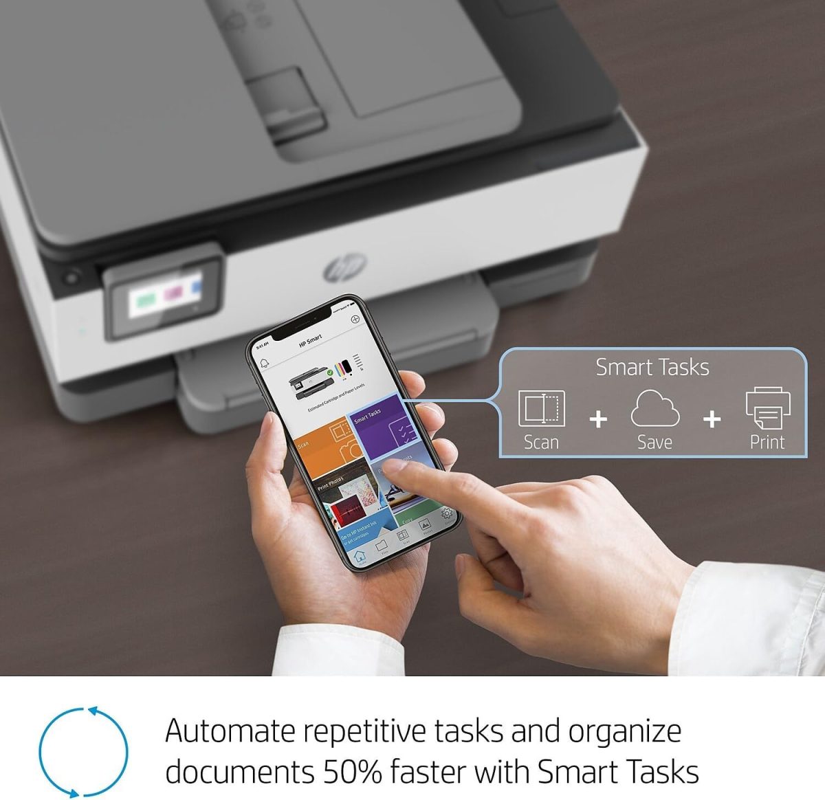 HP OfficeJet Pro 8035 All-in-One Wireless Printer - Includes 8 Months of Ink, HP Instant Ink, Works with Alexa - Basalt (5LJ23A) - Image 9