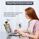 Webcam 1080p HD Computer Camera - Microphone Laptop USB PC Webcam with Privacy Shutter and Tripod Stand, 110 Degree Live Streaming Widescreen Recording Pro Video Web Camera for Calling, Conferencing - Image 4