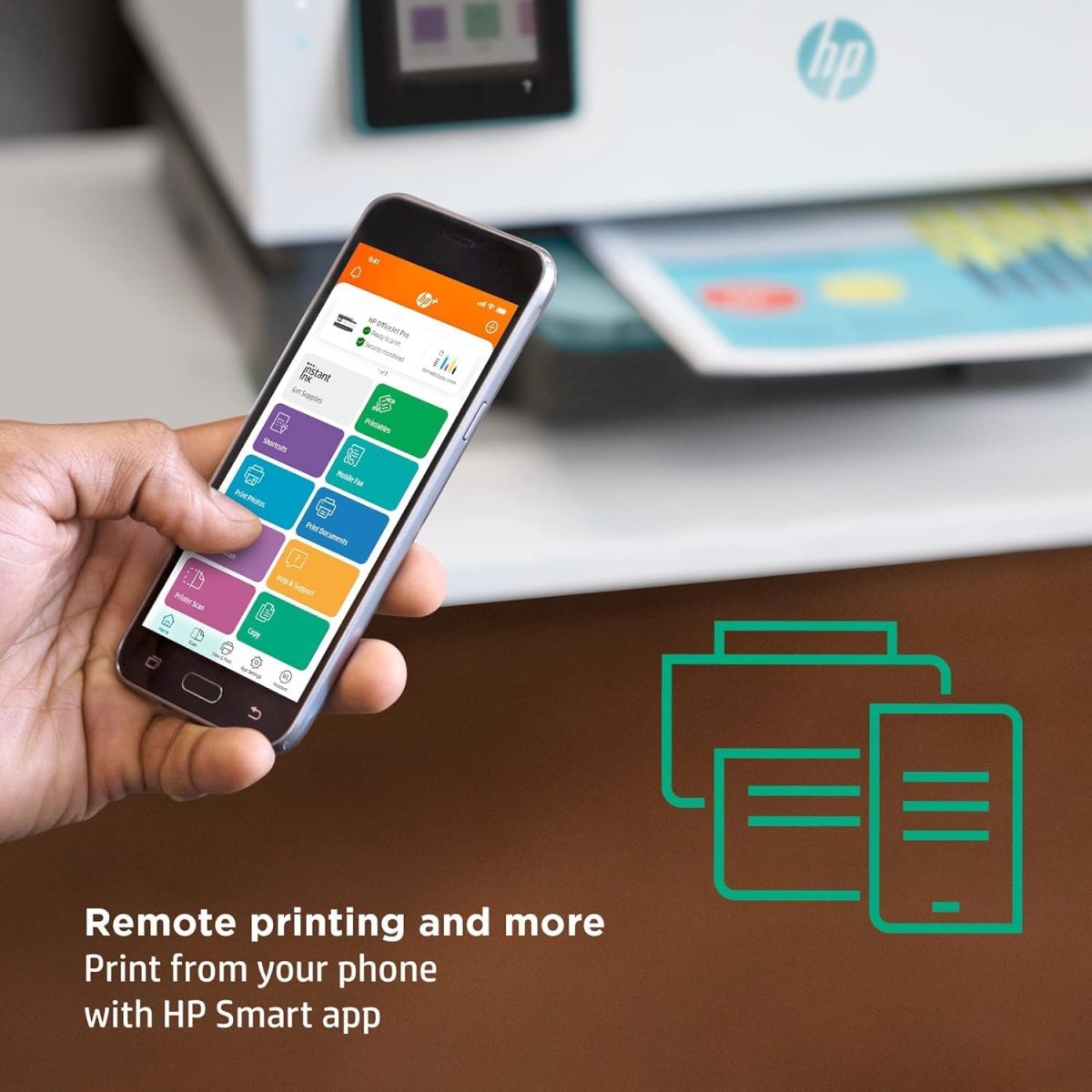 HP OfficeJet Pro 8028e All in One Wireless Printer Scanner Copier Fax Inkjet Print 2.7 Inch Touchscreen 2 Months of Instant Ink 20 ppm Black 10 ppm Color Home Office Use (Renewed) - Image 4