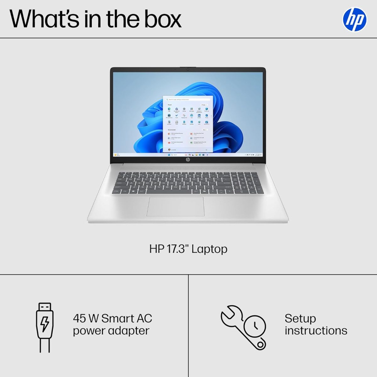 HP 17.3 inch Laptop, FHD Display, Intel Core i5-1334U, 16 GB RAM, 512 GB SSD, Intel Iris Xe Graphics, Windows 11 Home, Natural Silver, 17-cn3399nr - Image 9