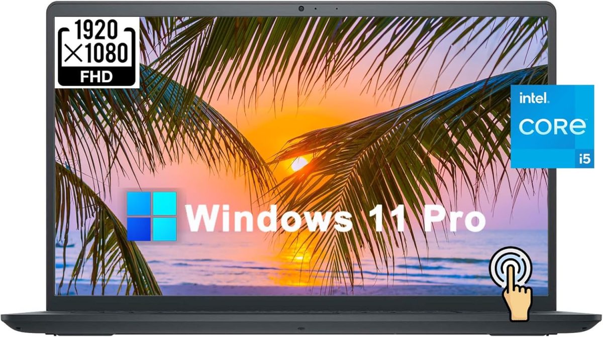 Dell Inspiron 15 3000 3520 Business Laptop Computer[Windows 11 Pro], 15.6'' FHD Touchscreen, 11th Gen Intel Quad-Core i5-1135G7, 16GB RAM, 1TB PCIe SSD, Numeric Keypad, Wi-Fi, Webcam, HDMI, Black - Image 1