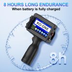 Handheld Inkjet Printer, 0.5 Inch Nozzle, Portable Inkjet Printer Gun for Text QRCode Barcode Production Date Time Logo Batch Number Print on Metal Wood Glass Cloth Carton Plastic - Image 4