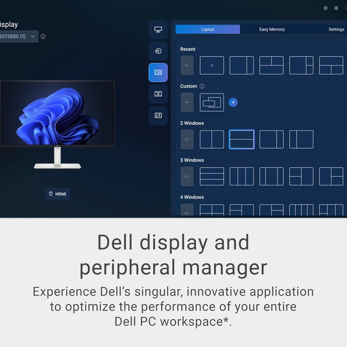 Dell 27 Plus 4K Monitor - S2725QS - 27-inch 4K (3840 x 2160) 120Hz 16:9 Display, IPS Panel, AMD FreeSync Premium, sRGB 99%, Integrated Speakers, 1500:1 Contrast Ratio, Comfortview Plus - Ash White - Image 8