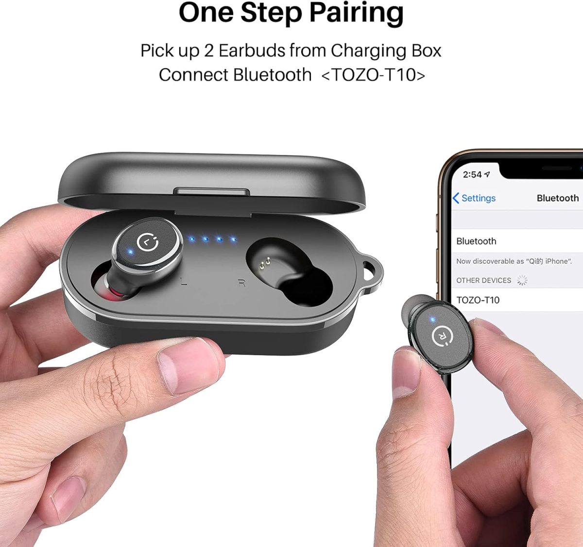 TOZO T10 True Wireless Bluetooth 5.3 Earbuds, 45H Playtime, Wireless Charging Case, IPX8 Waterproof Stereo Headphones in Ear Built in Mic Headset Premium Sound with Deep Bass, 32 Preset EQs via APP - Image 8