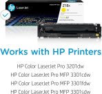 HP 218X Yellow High-Yield Toner Cartridge | Works with Color Laserjet Pro 3201, MFP 3301 Series | W2182X - Image 2