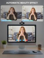 Full HD 1080P Webcam with Microphone and Rotatable Tripod, Light Correction, Wide Angle and Plug and Play Video Camera for Desktop PC or Laptop - Image 7