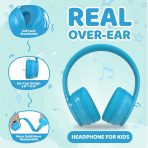 MIDOLA Kids Headphones Bluetooth 5.3 Wireless 60H Play Time Volume Limit 85/110dB Over Ear Foldable Protection Headset/Wired AUX Cord Mic for Children Boy Girl Travel School Phone Pad Tablet Blue - Image 4