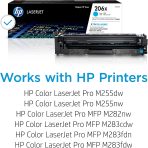 HP 206X Cyan High-yield Toner Cartridge | Works with HP Color LaserJet Pro M255, HP Color LaserJet Pro MFP M282, M283 Series | W2111X - Image 2