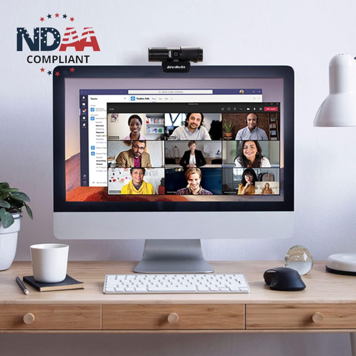 AVerMedia Live Streamer Cam 313 - Full HD 1080P Webcam with Privacy Shutter, Dual Microphone, 360 Degree Swivel for Video Conference - NDAA Compliant (PW313) - Image 5
